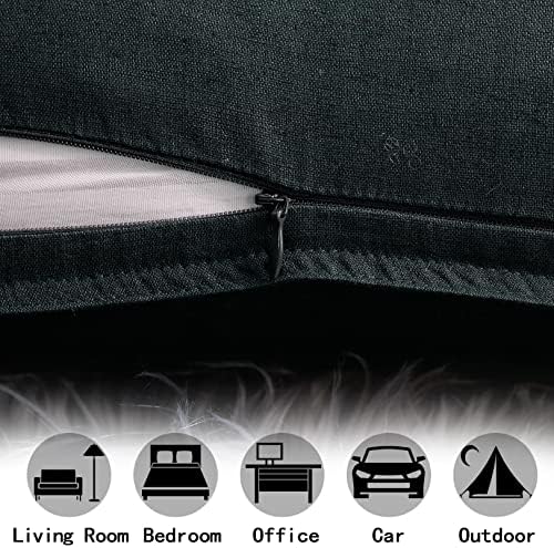 Jeanerlor Set of 2 20"x20" Pillowcase Cousion Cover Decor Cotton Linen - Image 6