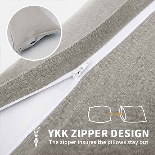 CHUFFED 100% French Linen Pillow Cases King Size Set of 2, Stone Washed Flax - Image 4
