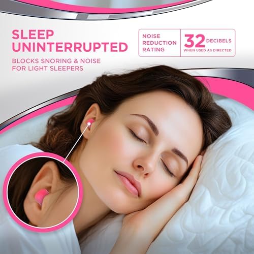 HEAROS Sleep Pretty in Pink, 56 Pair, NRR 32, PU Foam, Petite Sized - Image 4