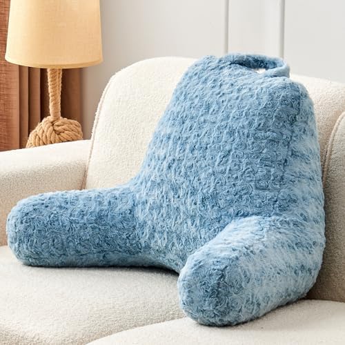 Reading Pillow, Rose Velvet Back Pillow by Unknown