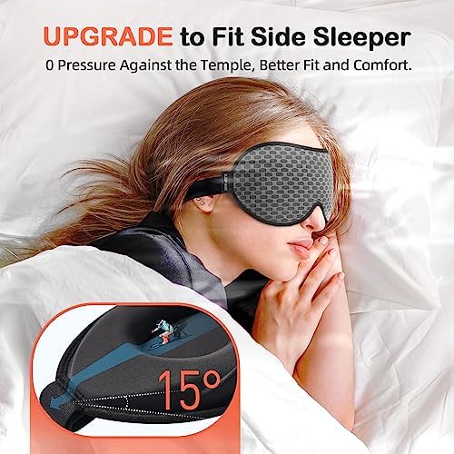 INNELO Sleep Mask for Side Sleeper, 3D Zero-Pressure, 100% Blackout - Image 2