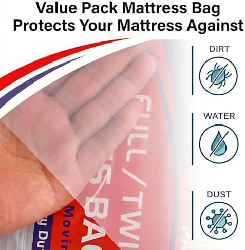 2 PK 4Mil Heavy Duty Full/Twin XL/Twin Mattress Bags - Image 4