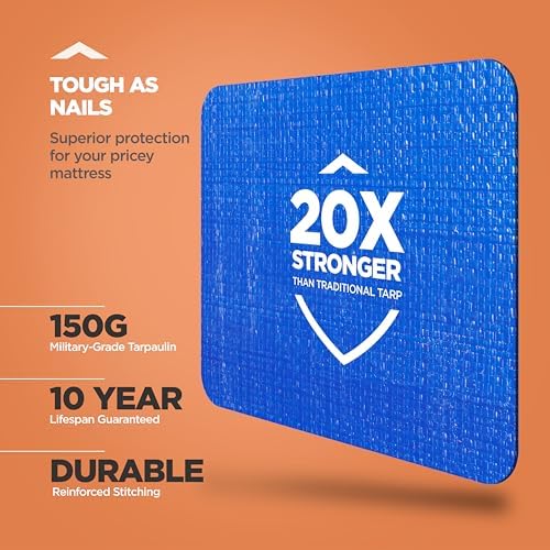 Mattress Bags For Moving With 8 Handles – Queen Mattress Moving Bag – - Image 2