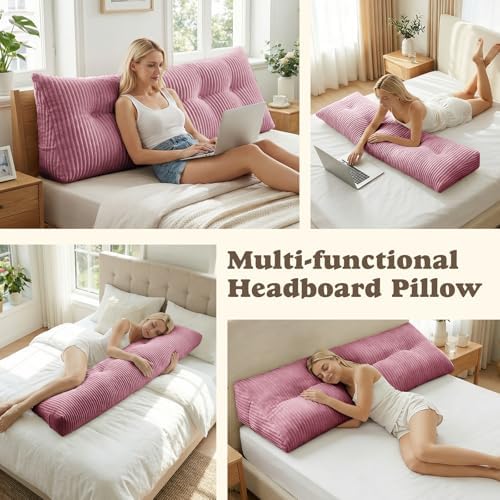 Deodar Headboard Pillow King, Wedge Pillows Headboard Triangle Reading - Image 5
