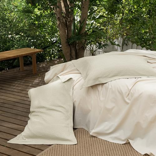 CHUFFED 100% Cotton Waffle Weave Pillowcases 2 Pack Standard, 20x26 Inches - Image 4