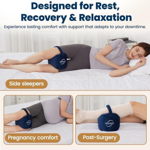 Knee Pillow for Side Sleepers, Memory Foam Leg Pillow - Image 5