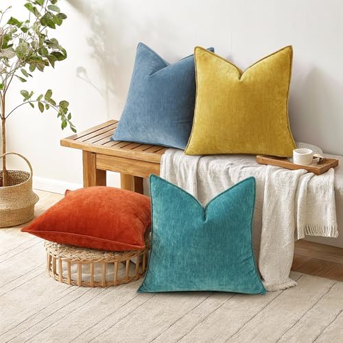 decorUhome Chenille Rust Velvet Throw Pillow Covers 12x20 Set of 2 - Image 5