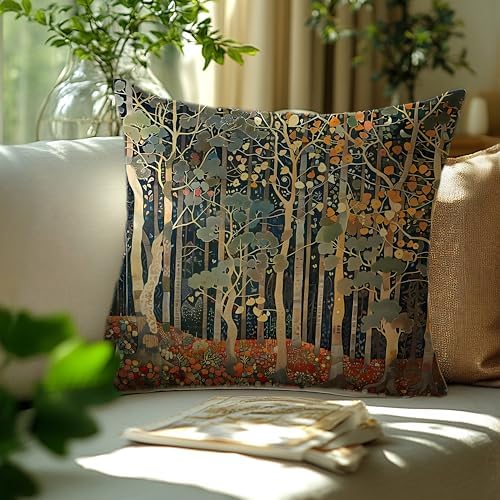 Rustic Autumn Forest Pillow Covers 20x20 Double-Sided, Fall Home Room Decor - Image 3