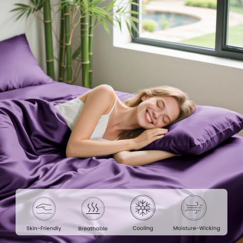 Love's cabin 3 Piece Twin XL Sheet Set, 100% Rayon Derived from Bamboo - Image 6