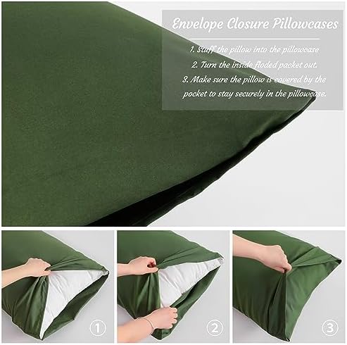 NTBAY Toddler Microfiber Pillowcases, Olive Green - Image 4