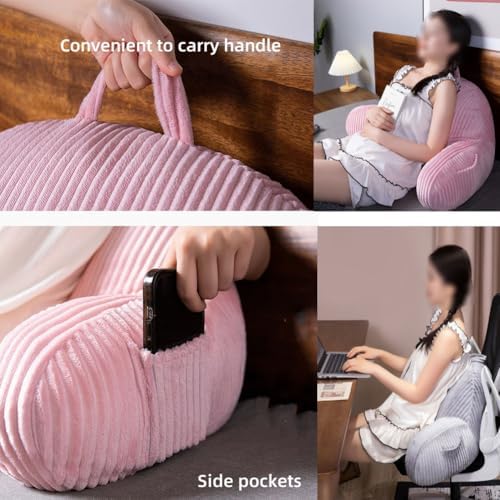 Reading Pillow for Bed Sitting Up, Flannel Back Pillow for Bed Sitting up - Image 3