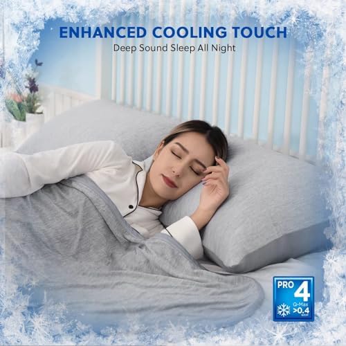 HOMFINE Cooling Pillowcases for Hot Sleepers Standard Set of 2 - Image 6
