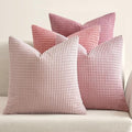 MIULEE Decorative Pillow Covers 18x18 Inch Set of 4 Aesthetic Pink by MIULEE