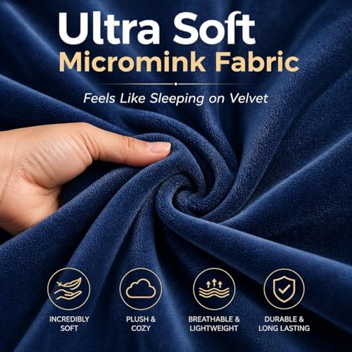 EVOLIVE Micromink Body Pillow Cover 21"x54", Zipper Closure - Image 3
