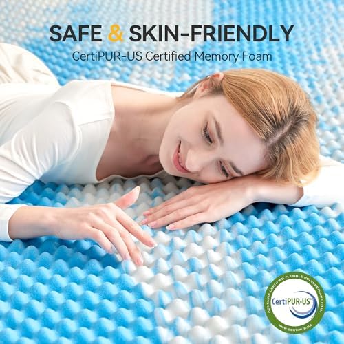 SINWEEK 2 Inch Egg Crate Memory Foam Mattress Topper Queen Size, Soft Mattress - Image 4