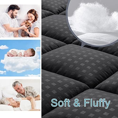 HYLEORY Twin Mattress Pad Quilted Fitted Mattress Protector Cooling Pillow Top - Image 3
