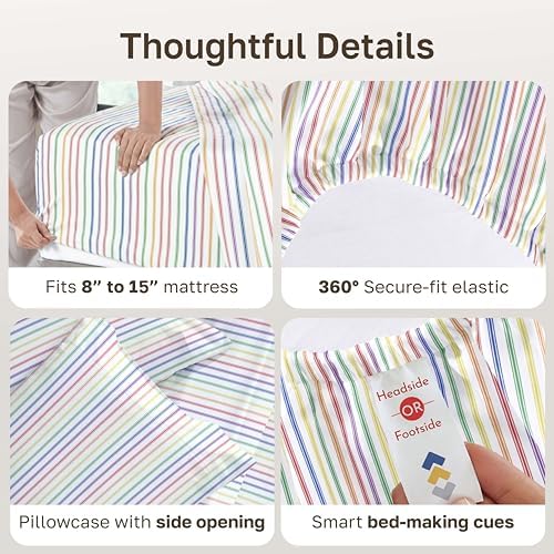 California Design Den Soft 100% Cotton Sateen Extra Long Twin Sheets - Image 5