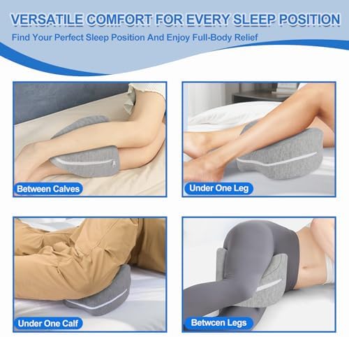Knee Pillow for Side Sleepers Leg Memory Foam Pillow Side Sleeping Soothing - Image 5