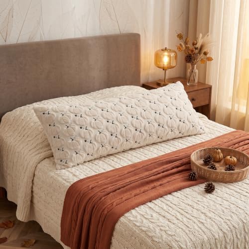 Fall Body Pillow Cover 20x54 Inch, Pumpkin Pillowcase - Image 2