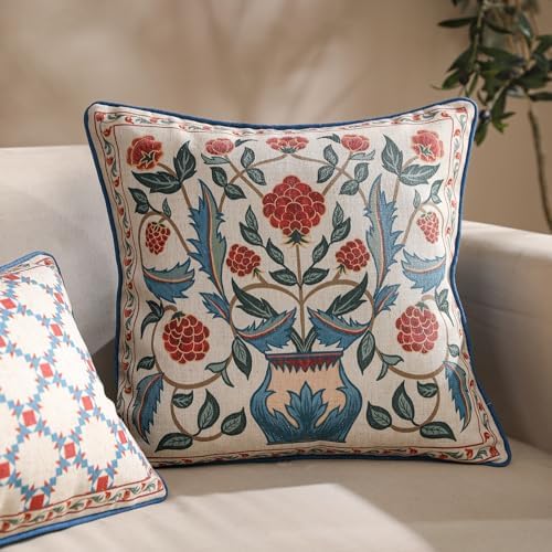 patdrea Designer French Vintage Linen Throw Pillow Cover - Image 2