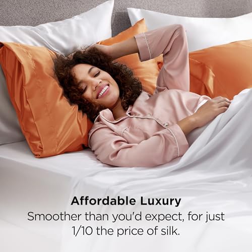 Bedsure Satin Pillowcase Standard Set of 2, Silky Pillow Cases - Image 4