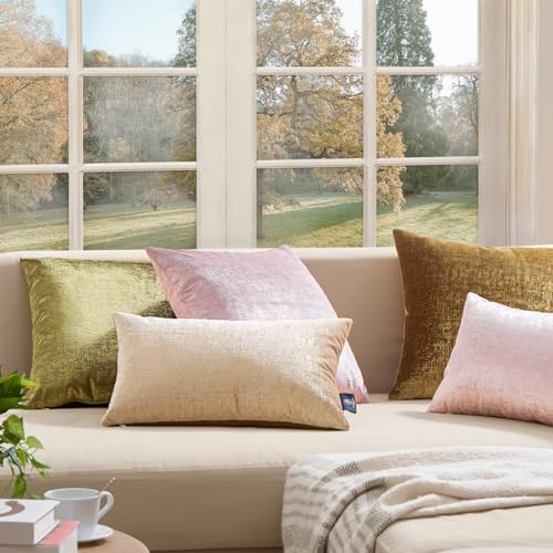 Phantoscope Pack of 2 Sparkling Velvet Decorative Solid Throw Decorative Pillow - Image 5