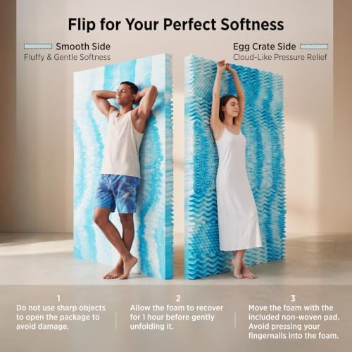 Bedsure 5 Inch Memory Foam Mattress Topper King, Viscose Made from Bamboo - Image 3
