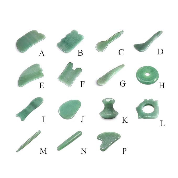 Facial Gua Sha Tool for Chin Massage Tool Natural Jade Stone Gua Sha Board for - Image 7