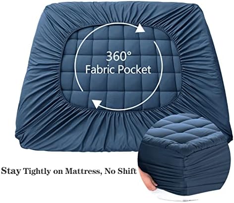 EASELAND California King Mattress Pad Pillow Top Mattress Topper Cotton Top - Image 4