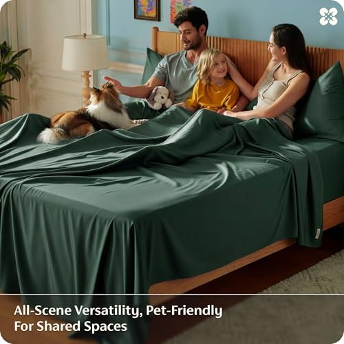 Bedsure PureWoven 100% Rayon Derived from Bamboo, King Size Sheets Set - Image 6