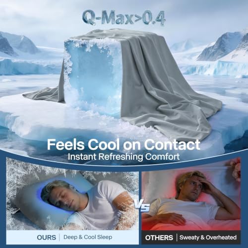 Luxury Cooling Pillowcases King Size 2 Pack, Q-Max>0.4 Cool Touch - Image 2