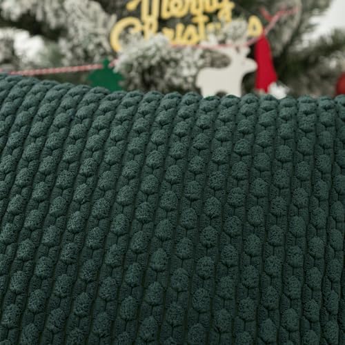Kevin Textile Soft Corduroy 12"x24" Lumbar Pillow Cover 1 Pack, Army Green - Image 2
