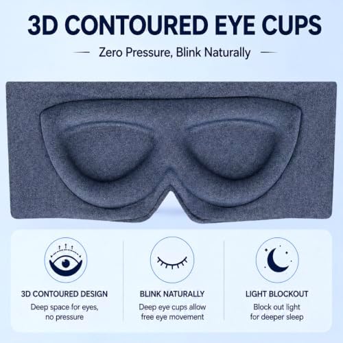 ALASKA BEAR Sleep Eye Mask for Back and Side Sleepers, Women Men - Image 3