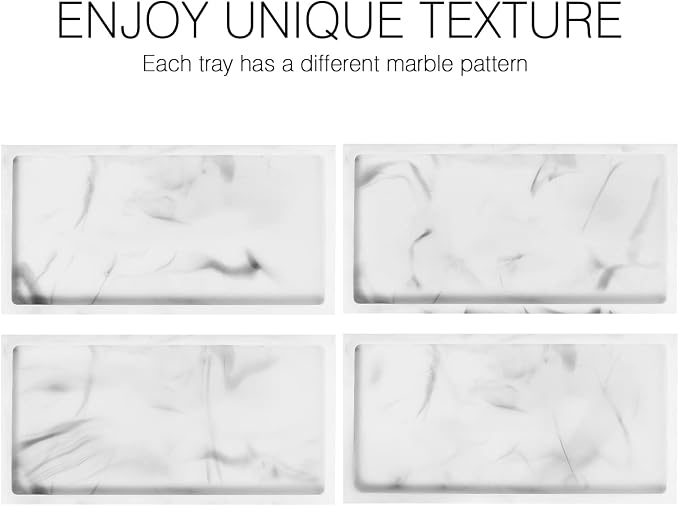Luxspire Bathroom Vanity Tray, 8 x 4 inch Resin Kitchen Sink Tray - Image 5