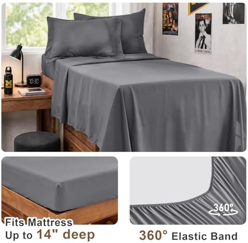 JOLLYVOGUE Twin Comforter Set, Ultra-Soft Bed in a Bag Twin Size 5 Pieces - Image 4