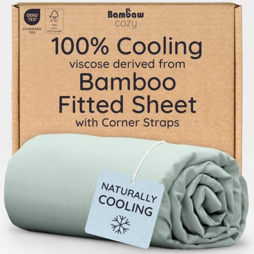 Bambaw 100% Viscose Derived from Bamboo Twin XL Fitted Sheet – Single Fitted by Bambaw