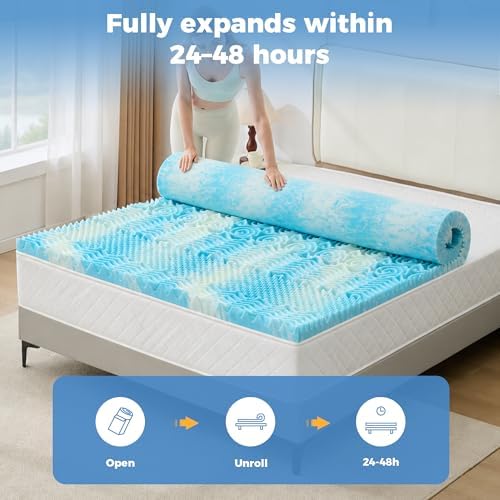 BDEUS 1.5 Inch Memory Foam Mattress Topper Twin XL, Twin Extra Long Mattress - Image 7