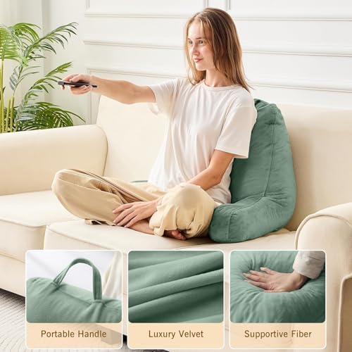 Sasttie Reading Pillow for Bed, Back Pillow for Sitting Up - Image 4