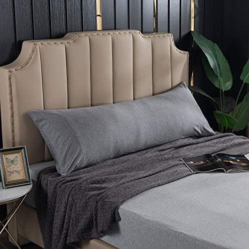 H HOUSEHOLD 100% Jersey Knit Cotton Body Size Pillowcases Set of 1, Super Soft - Image 2