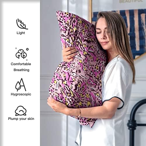 Mulberry Silk Pillowcase for Hair and Skin King Size Leopard Print Silk Pillow - Image 5