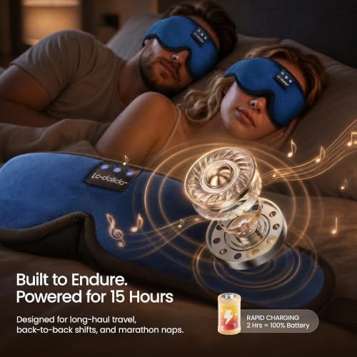LC-dolida Sleeping Headphones Eye Mask, Sleep Mask - Image 5