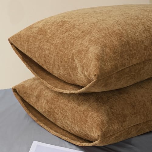 CaliTime Decorative Throw Pillow Covers 26 X 20 Inches Apricot Brown - Image 4
