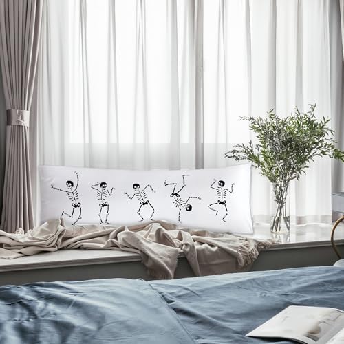 Dancing Skeleton Halloween Body Pillow Covers 20x54, Halloween Home Decor - Image 5
