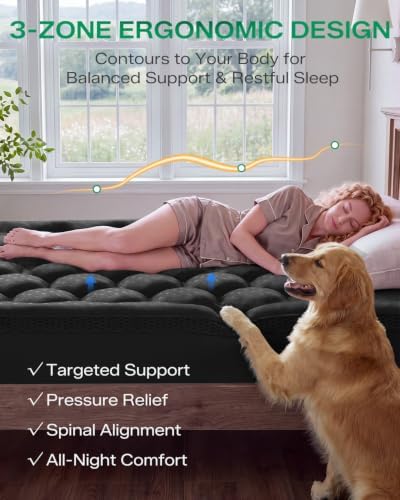 Dorm Room Essentials Dual Layer Memory Foam Mattress Topper Twin XL 4 Inch - Image 4