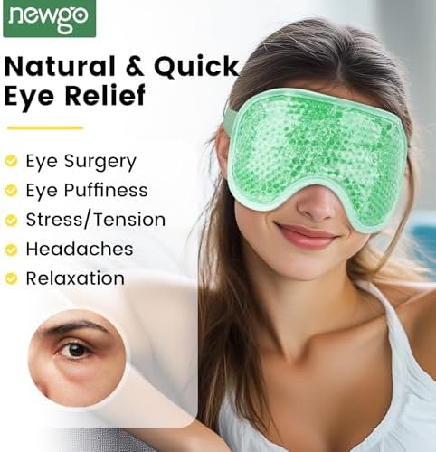 NEWGO Cooling Eye Mask for After Surgery, Reusable Gel Face Ice Pack - Image 2