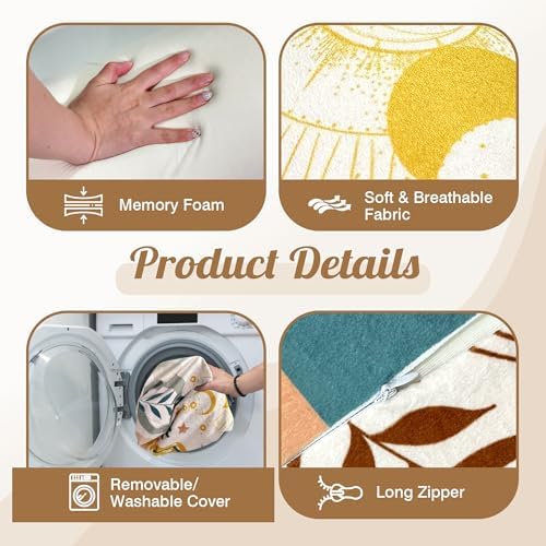 Knee Pillow for Back Sleeping – Half Moon Bolster Pillow for Under Knee While - Image 3