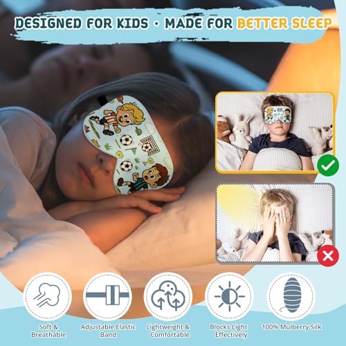Kids Silk Sleep Mask, 100% Mulberry Silk Eye Mask - Image 6