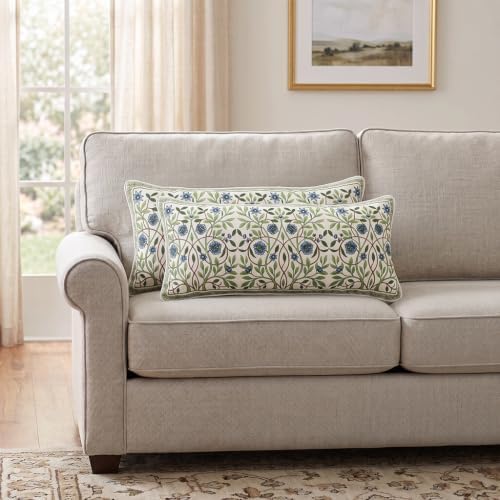 ISAENNE Designer Vintage Linen Throw Pillow Cover - Image 3