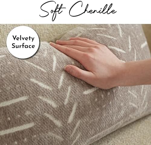 BlissBlush Decorative Lumbar Pillow Covers 12x20 Set of 2, Taupe Soft Woven - Image 2