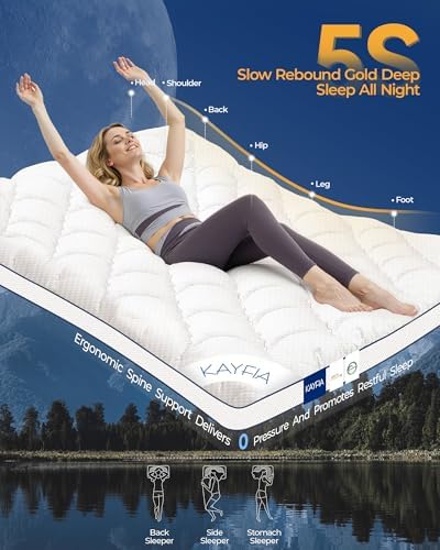 Kayfia 3 Inch King Memory Foam Mattress Topper - Image 6